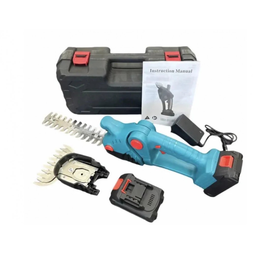 Foarfeca electrica 2 in 1 pentru gradina cu 2 acumulatori de 36V pentru tuns iarba, gard viu sau arbusti FOAR1