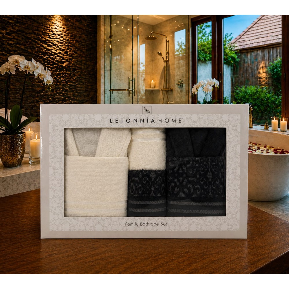 Set halate baie 6 piese – Eleganță și confort premium pentru întreaga familie SH1 Halate baie