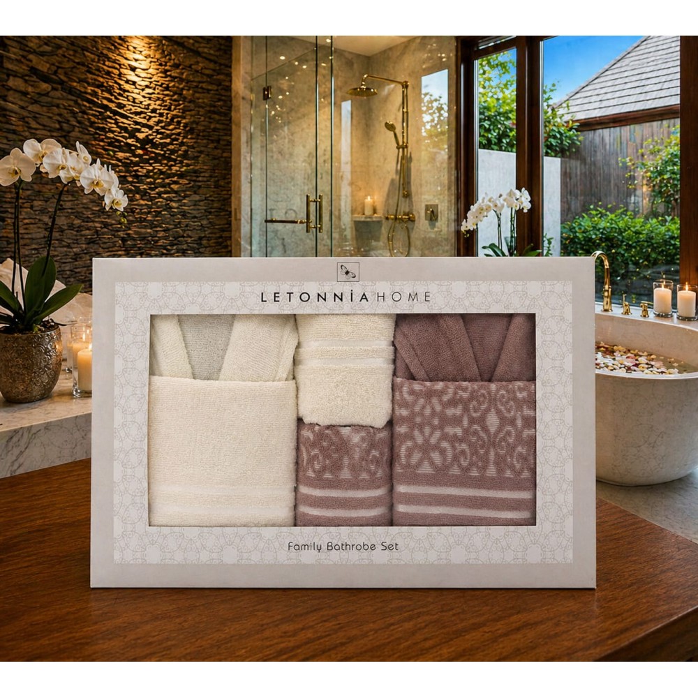 Set halate baie 6 piese – Eleganță și confort premium pentru întreaga familie SH12 ACCESORII BAIE