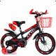 Bicicleta copii 5-7 ani cu roti ajutatoare si bidon pentru apa in suport JHT, 16 inch, Rosu