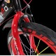 Bicicleta copii 5-7 ani cu roti ajutatoare si bidon pentru apa in suport JHT, 16 inch, Rosu