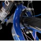 Bicicleta copii 5-7 ani cu roti ajutatoare si bidon pentru apa in suport JHT, 16 inch, albastru