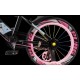 Bicicleta copii 10-14 ani cu roti ajutatoare si bidon pentru apa in suport JHT, 20 inch, Roz