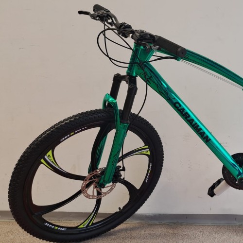 Bicicletă MTB CARAIMAN 26 MS – Design Premium Verde, Cadru Ușor, Frâne pe Disc