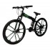 Bicicletă Caraiman, pliabilă, roți 26 inch, cu dublă suspensie, frâne pe disc, VERDE 26ZDV