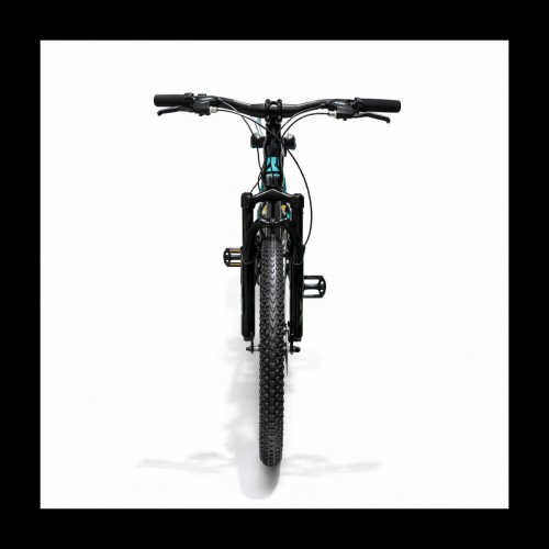 Bicicletă Caraiman, roți 26 inch, cu dublă suspensie, frâne pe disc, 26 GTR-601 Albastru Cameleon