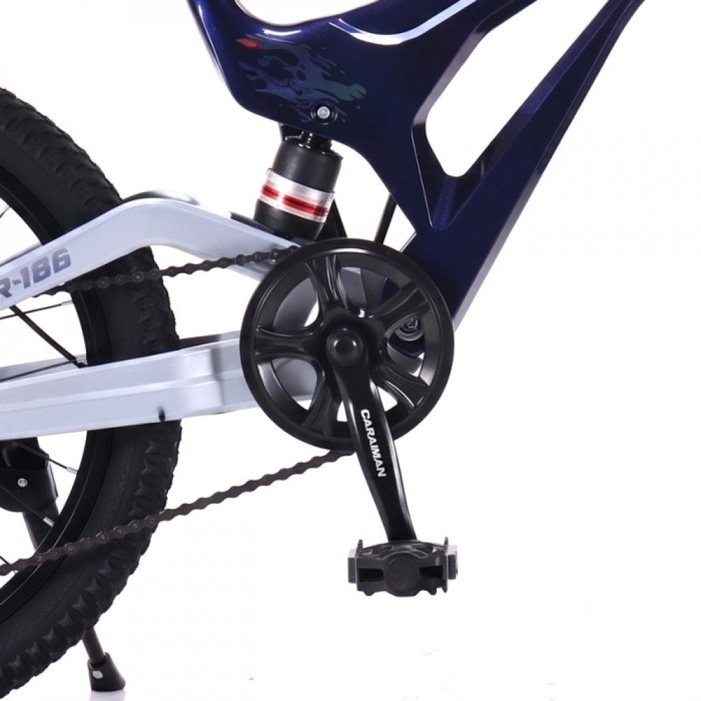Bicicletă Caraiman, roți 20 inch, cu dublă suspensie, frâne pe disc, 20 GTR-186 roz BICICLETE COPII