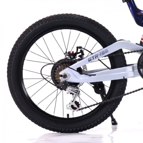 Bicicletă Caraiman, roți 20 inch, cu dublă suspensie, frâne pe disc, 20 GTR-186 TURQOISE