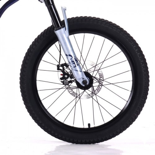 Bicicletă Caraiman, roți 20 inch, cu dublă suspensie, frâne pe disc, 20 GTR-186 ALBASTRU