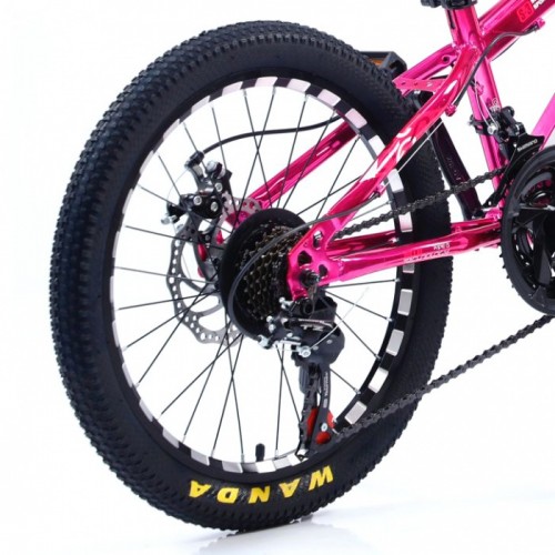 Bicicletă Caraiman, roți 20, cadru oțel, frâne pe disc, 20 CR roz
