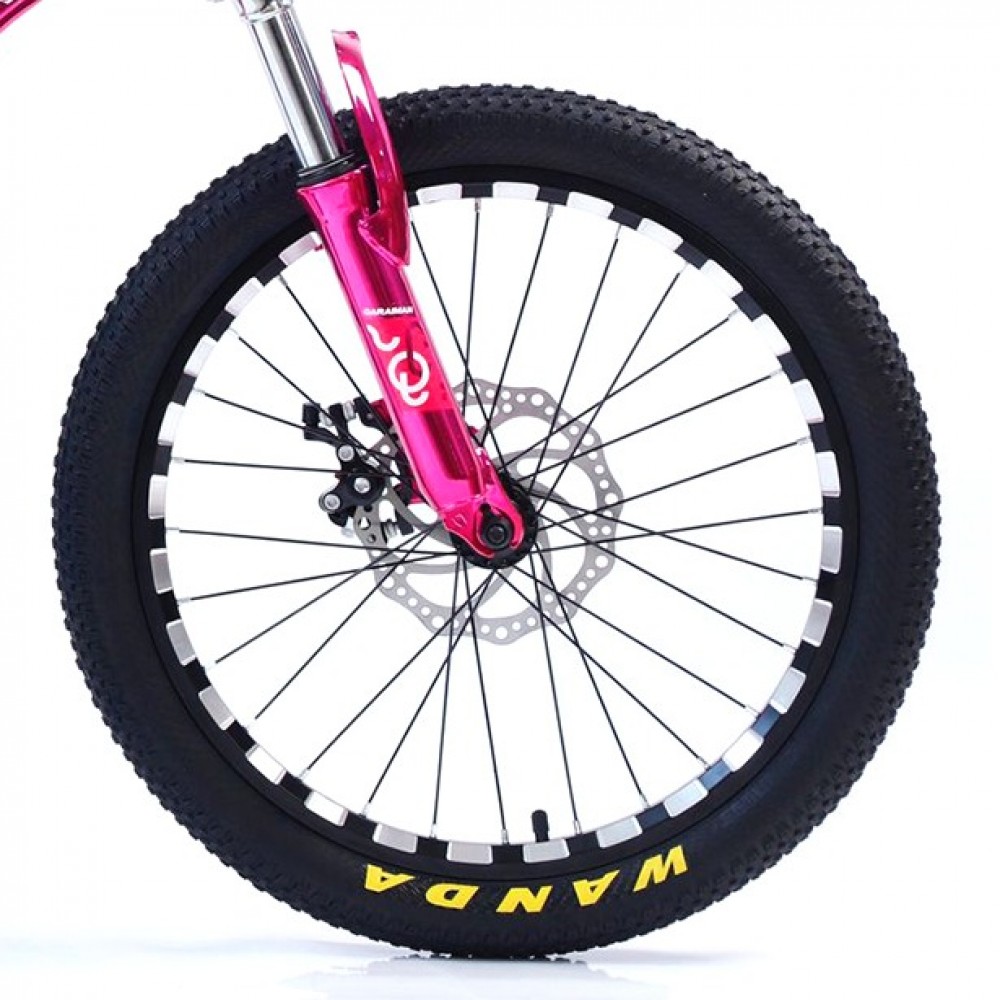 Bicicletă Caraiman, roți 20, cadru oțel, frâne pe disc, 20 CR roz BICICLETE COPII