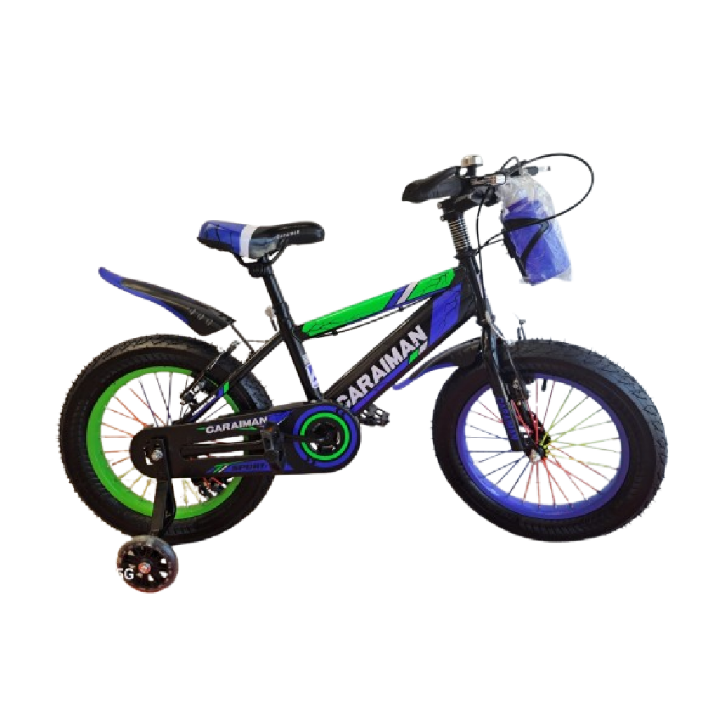 Bicicleta copii 16 inch Caraiman cu jante duble 16-Hm verde BICICLETE COPII