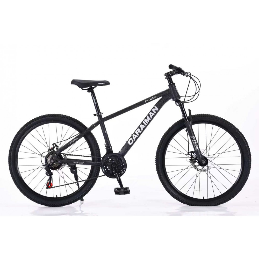 Bicicleta MTB cu Roti de 24 GTR-007, 21 Viteze, Manete Secventiale Shimano, gri/negru BICICLETE ADULTI