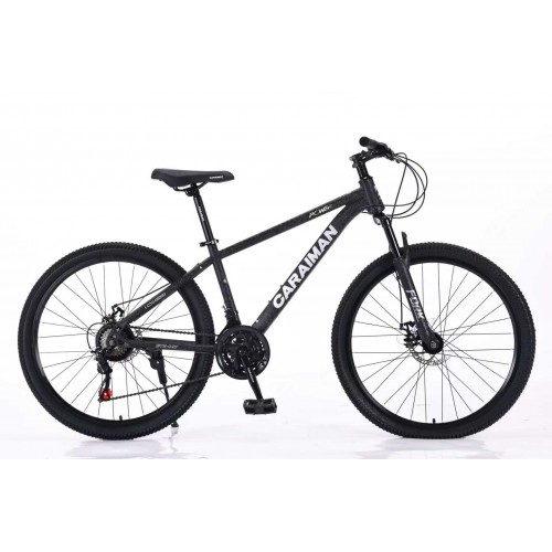Bicicleta MTB cu Roti de 24 GTR-007, 21 Viteze, Manete Secventiale Shimano, Negru