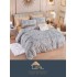 Set Lenjerie Eleganta 6 piese cu elastic din Bumbac Finet, Cearceaf de pat 180x200cm, Pat 2 Persoane, LJ-98