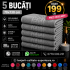 Set 5 Prosoape 70x130 cm Bumbac Premium - Groase, Moi si Absorbante SPROS8