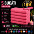 Set 5 Prosoape 70x130 cm Bumbac Premium - Groase, Moi si Absorbante SPROS11