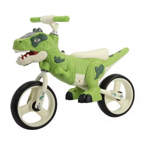 Bicicleta de echilibru copii Verde Dinozaur cu Lumini si Sunete BFPD1