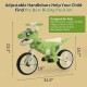 Bicicleta de echilibru copii Verde Dinozaur cu Lumini si Sunete BFPD1