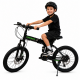 Bicicletă Caraiman, 20ZD, pliabilă, roți 20 inch, cu dublă suspensie, frâne pe disc, verde 20ZD1