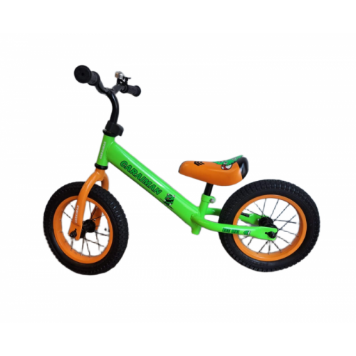 Bicicleta de echilibru Caraiman DS Bike roti 12” verde-portocaliu sa ergonomica BFPT1