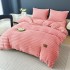 Lenjerie Cocolino pat dublu ,tip raiat,  4 piese, cu ELASTIC 180X200 LCTRC1