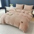 Lenjerie Cocolino pat dublu ,tip raiat,  4 piese, cu ELASTIC 180X200  LCTRC5