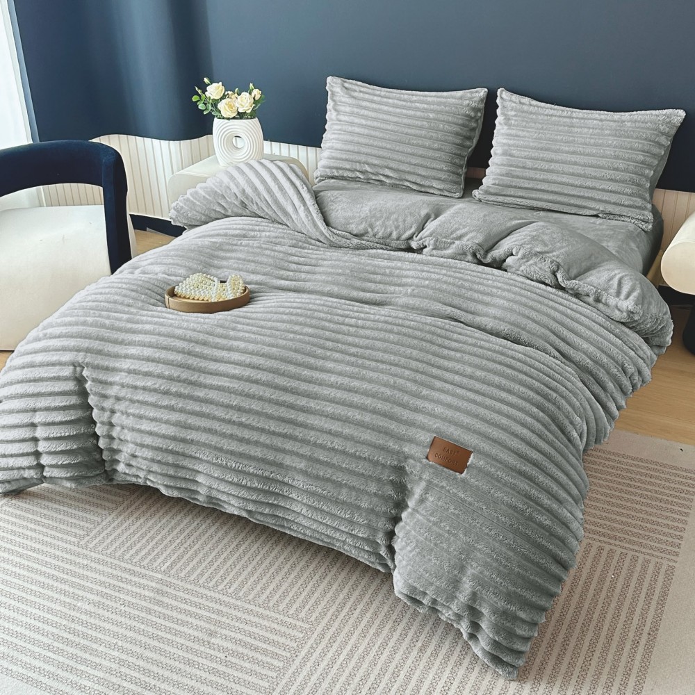 Lenjerie Cocolino pat dublu ,tip raiat,  4 piese, cu ELASTIC 180X200  LCTRC7 Lenjerii cocolino 4 piese cu ELASTIC