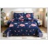Cuvertura  pentru pat dublu din Bumbac  cu model, Matlasat, 230x250cm, CVCFT RO-07
