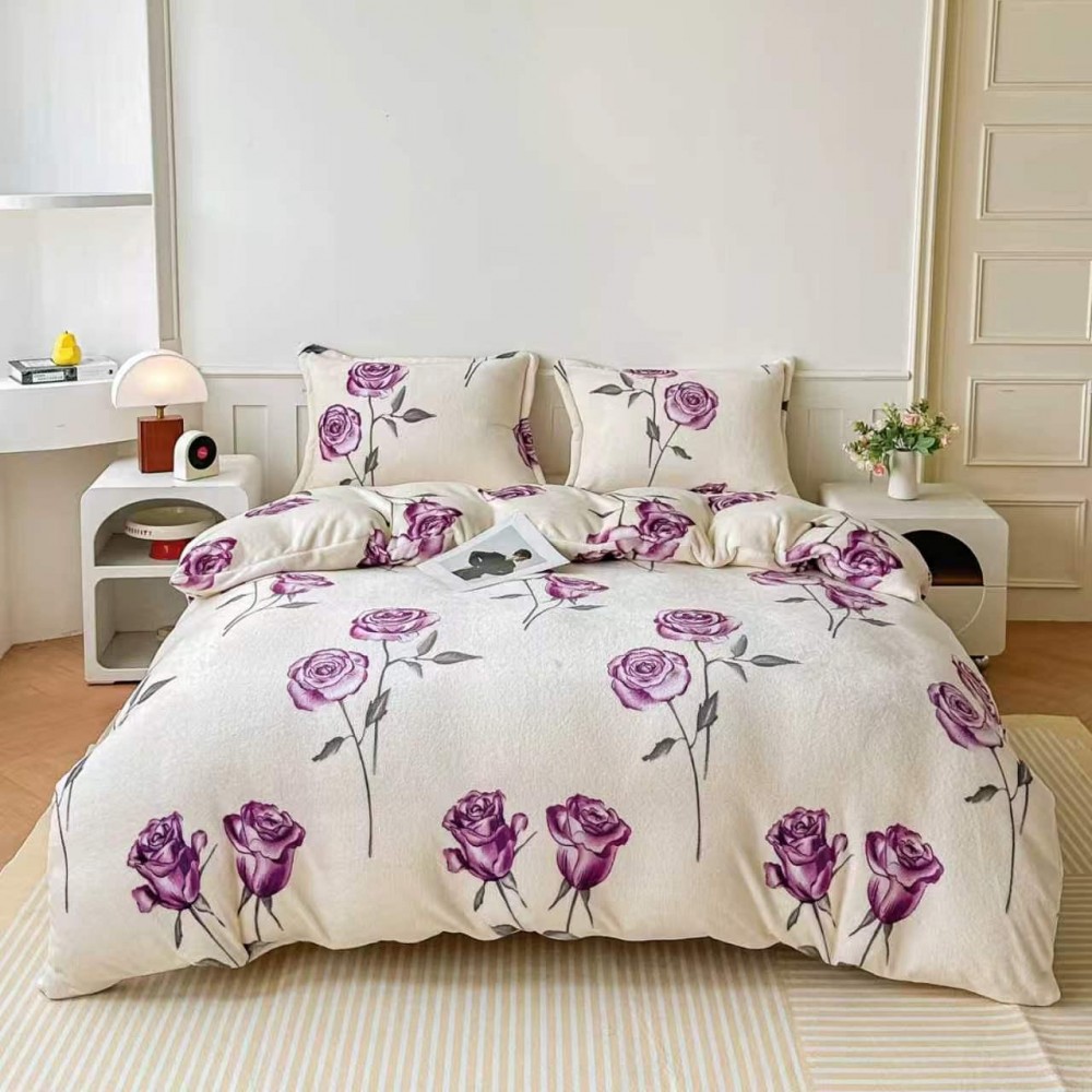 Lenjerie Cocolino 4 piese cu elastic pentru pat dublu 180X200 LCCF4 Lenjerii cocolino 4 piese cu ELASTIC