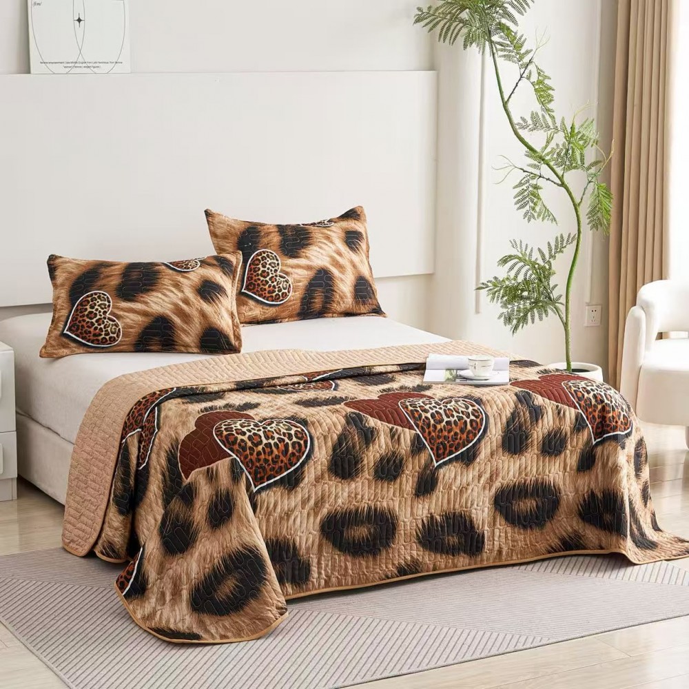 Set 3 Cuvertura dubla de lux din Catifea, Cuvertura de 230x250 cm, Cu 2 fete de perna 55 x 75cm, CVCP15 Cuverturi catifea