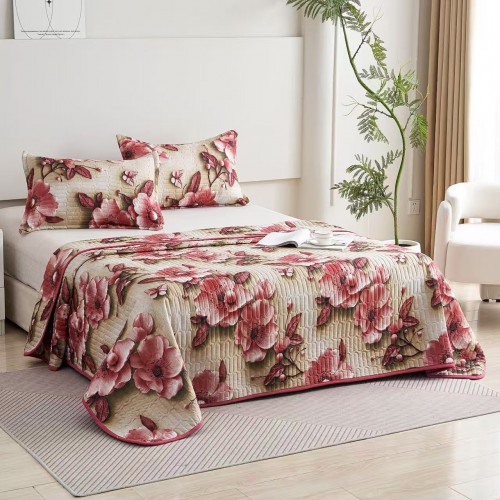 Set 3 Cuvertura dubla de lux din Catifea, Cuvertura de 230x250 cm, Cu 2 fete de perna 55 x 75cm, CVCP23