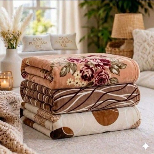 Set 3 Pături Cocolino 200x230 cm – 109 Lei | Super Pufoase și Călduroase S3PC25