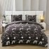 Lenjerie Cocolino pat dublu ,tip raiat,  4 piese, cu ELASTIC 180X200  LCTRS1