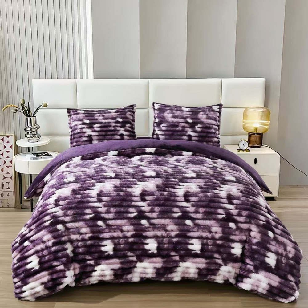 Lenjerie Cocolino pat dublu ,tip raiat,  4 piese, cu ELASTIC 180X200  LCTRS2 Lenjerii cocolino 4 piese cu ELASTIC
