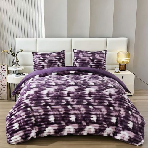 Lenjerie Cocolino pat dublu ,tip raiat,  4 piese, cu ELASTIC 180X200  LCTRS2