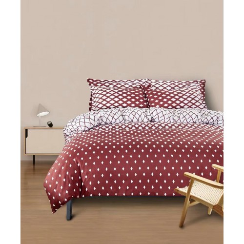 Lenjerie de Pat dublu, Bumbac Satinat Superior,4 Piese Cearceaf de pat 240 x 250 cm, A50-11
