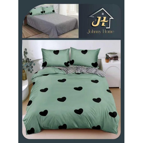 Lenjerie de Pat dublu, Bumbac Satinat Superior,4 Piese Cearceaf de pat 240 x 250 cm, A50-14
