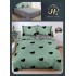 Lenjerie de Pat dublu, Bumbac Satinat Superior,4 Piese Cearceaf de pat 240 x 250 cm, A50-14