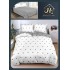 Lenjerie de Pat dublu, Bumbac Satinat Superior,4 Piese Cearceaf de pat 240 x 250 cm, A50-15