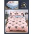 Lenjerie de Pat dublu, Bumbac Satinat Superior,4 Piese Cearceaf de pat 240 x 250 cm, A50-17