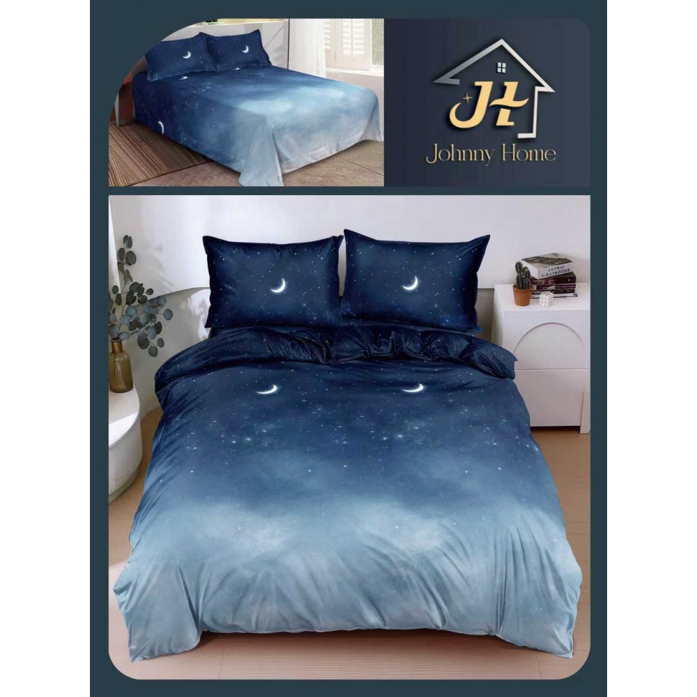 Lenjerie de Pat dublu, Bumbac Satinat Superior,4 Piese Cearceaf de pat 240 x 250 cm, A50-19 LENJERII DIN BUMBAC SATINAT