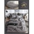 Lenjerie de Pat dublu, Bumbac Satinat Superior,4 Piese Cearceaf de pat 240 x 250 cm, A50-22