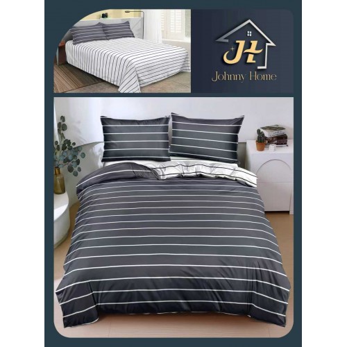Lenjerie de Pat dublu, Bumbac Satinat Superior,4 Piese Cearceaf de pat 240 x 250 cm, A50-25