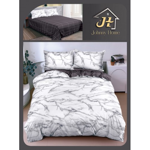 Lenjerie de Pat dublu, Bumbac Satinat Superior,4 Piese Cearceaf de pat 240 x 250 cm, A50-26
