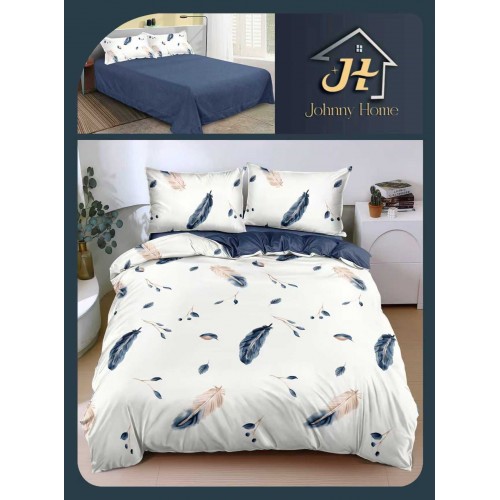 Lenjerie de Pat dublu, Bumbac Satinat Superior,4 Piese Cearceaf de pat 240 x 250 cm, A50-27