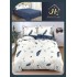 Lenjerie de Pat dublu, Bumbac Satinat Superior,4 Piese Cearceaf de pat 240 x 250 cm, A50-27