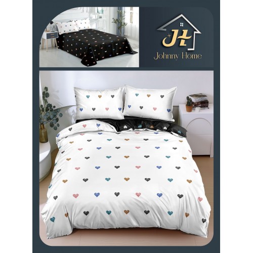 Lenjerie de Pat dublu, Bumbac Satinat Superior,4 Piese Cearceaf de pat 240 x 250 cm, A50-28