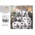 Lenjerie de Pat dublu, Bumbac Satinat Superior,4 Piese Cearceaf de pat 240 x 250 cm, A50-30