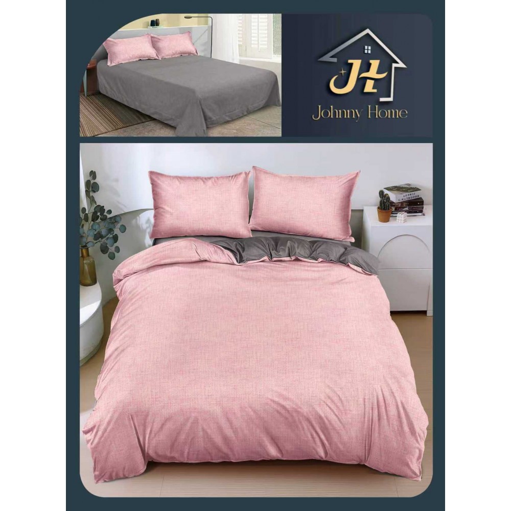 Lenjerie de Pat dublu, Bumbac Satinat Superior,4 Piese Cearceaf de pat 240 x 250 cm, A50-32 LENJERII DIN BUMBAC SATINAT